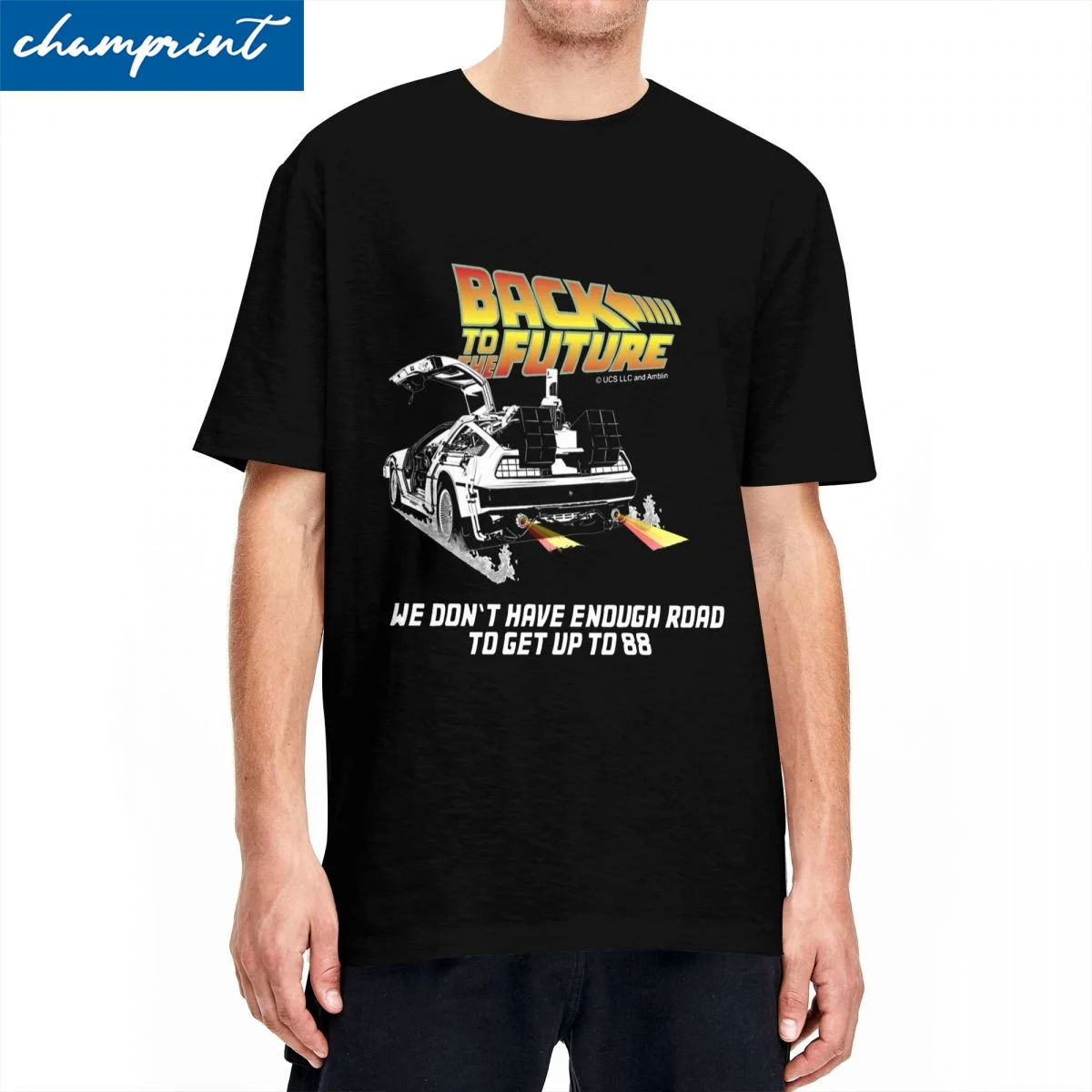 Back To The Future Tshirt Men's Cotton Tops Novelty We Don't Have Enough Road to Get up to 88 Round Neck Short Sleeve