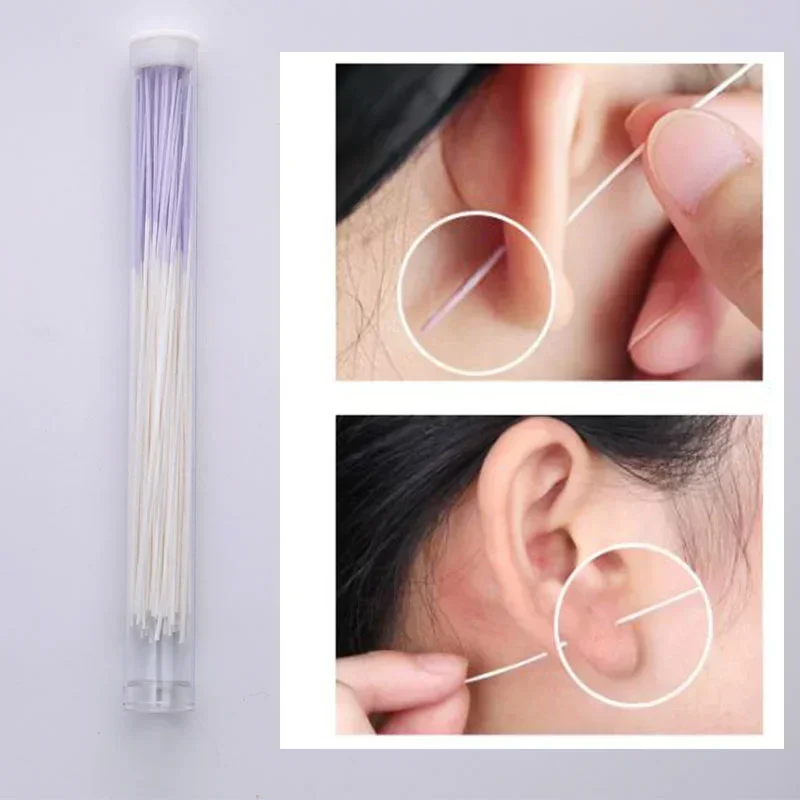 60/320PCS Ear Cleaning Line Portable Disposable Ear Hole Cleaner Dental Floss Ear Hole Care Tool Kit Piercing Cleaning Line