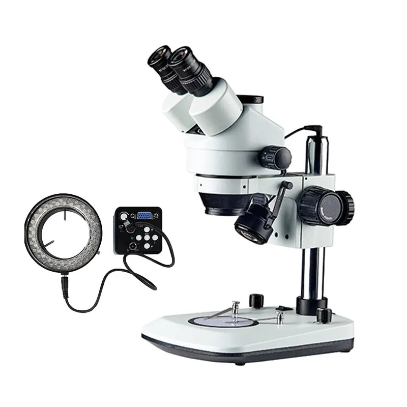 Wholesale 7X-45X Vga 20Mp Camera With Light Source Laboratory Trinocular Stereo Microscope