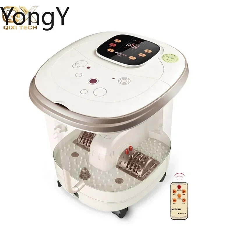 HQNProfessional Electric Portable Detox Ionic Heat Automatic Foot Spa Bath Massager Machine LED Display Remote Control