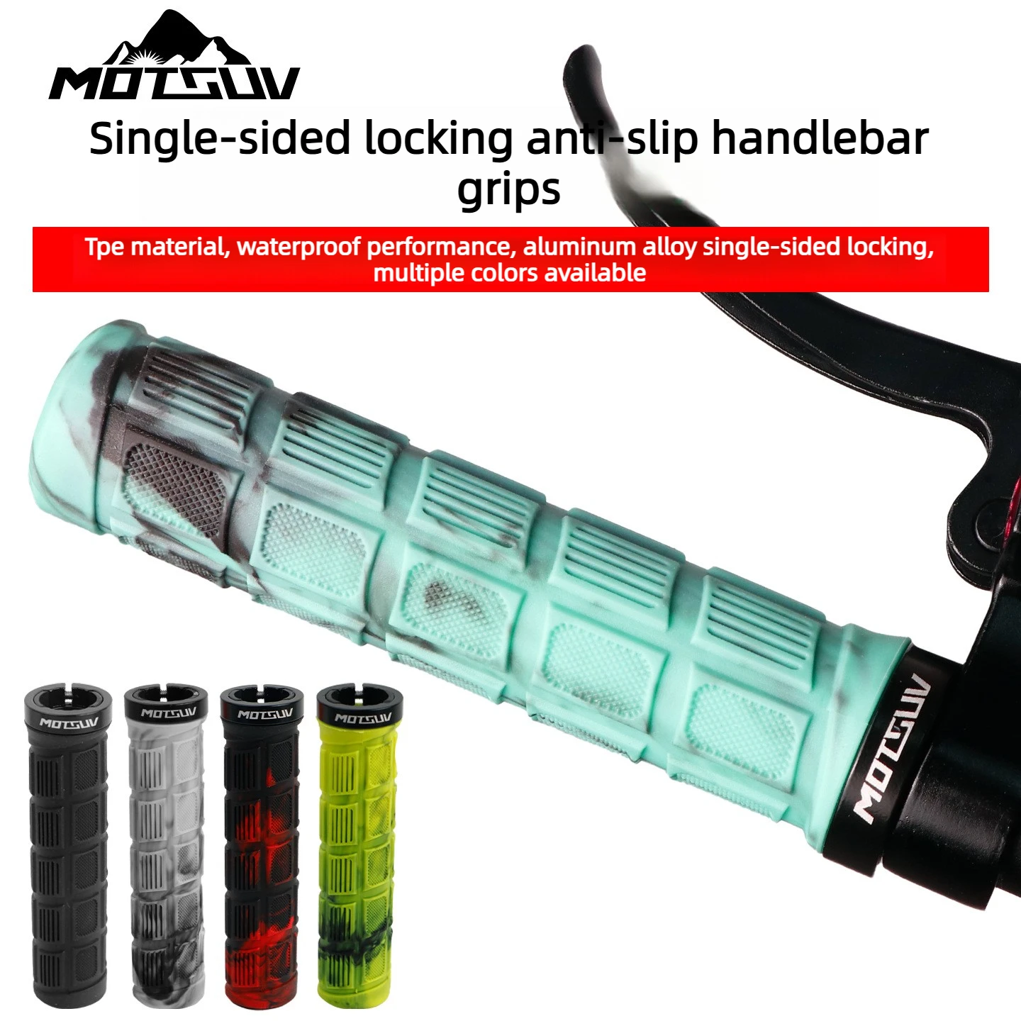 

Противоскользящие велосипедные ручки с замком - материал TPE, водонепроницаемый замок из алюминиевого сплава, горные/грязевые прыжки/складные велосипедные ручки