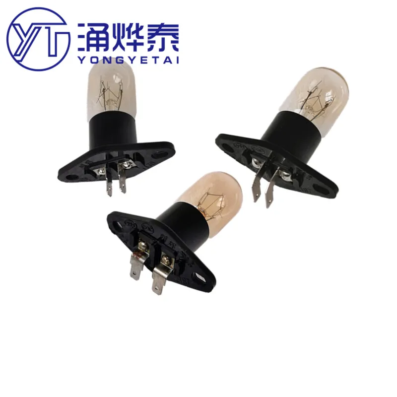 مصابيح LED للميكروويف YYT، ضوء أبيض، موفرة للطاقة، مقاومة لدرجات الحرارة العالية وغير هشة، نوع المكونات المنحنية 1.2 وات، 230 فولت 20 وات