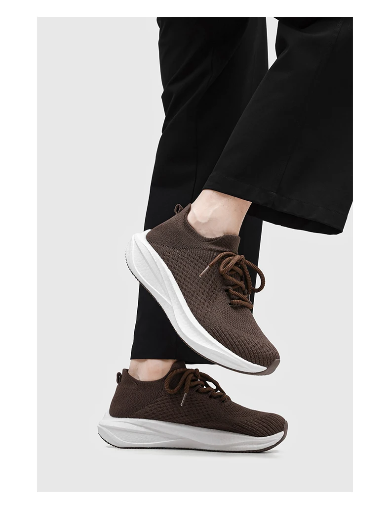 Neue, gepolsterte Laufschuhe für Herren, geeignet für schwere Läufer, mit Schnürung, Sport- und Freizeitmodelle für Damen, rutschfeste Outdoor-Sportschuhe, Herren-Sneaker. – Detail 25