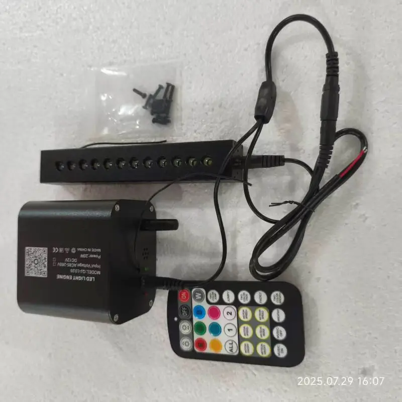 DC12V 20W RGBW Double Head Twinkle+9W RGB Meteor Shooting Star Light Engine 0.75mm 1000pcs+240pcs 3m Fiber Optic Kits Star Light