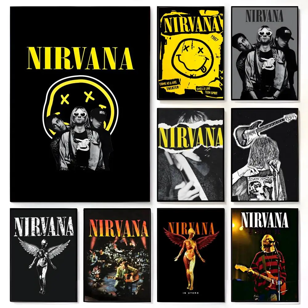 Casual Stylish Grunge Influential N-Nirvana Poster American Film Mural Home Childrens Room Wall Decor Print