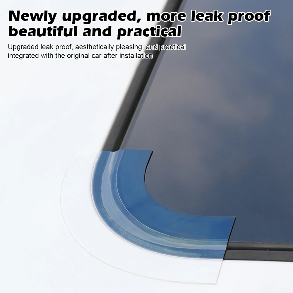 Universal Car Sunroof Edge Waterproof Sealing Strip, Transparent, Noise Reducing, High Temperature Resistant Sunroof Sealing Kit