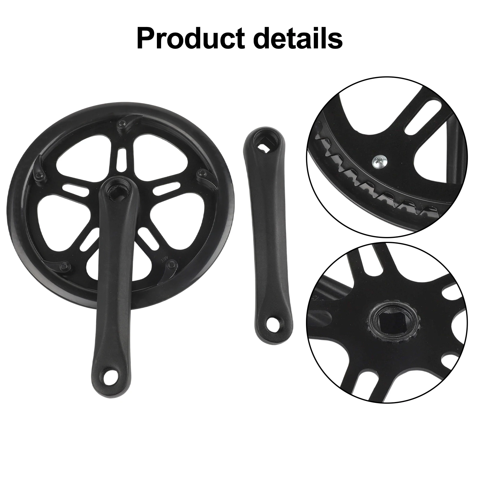 

Bike Repair Biking Replacement 165mm Crankset Compact Bike Crank Aluminum Alloy Crank For Bike Black Finish Easy To Install