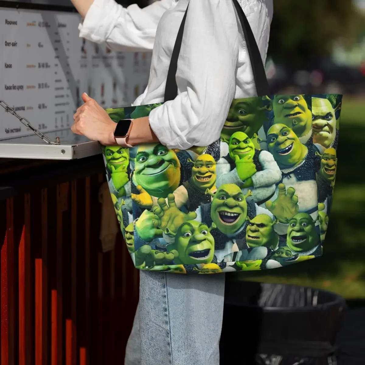 shrek-collage-poster-design-2021-bolsa-de-praia-esportiva-academia-yoga-bolsa-grande-bolsa-feminina-bolsa-de-viagem-fitness