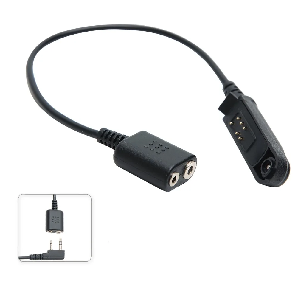 Baofeng-Adaptador de cable a58 9700, accesorio de 2 pines, resistente al agua, adecuado para uv-9r 888s uv-5r y otros auriculares de radio bidireccional, 2 unidades