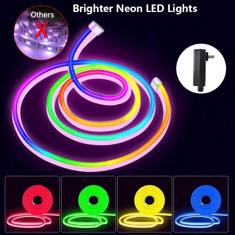 150 FT RGB neon light strip controlled app and remote control Waterproof Music Sync Color Changing Rope for Bedroom Living Game