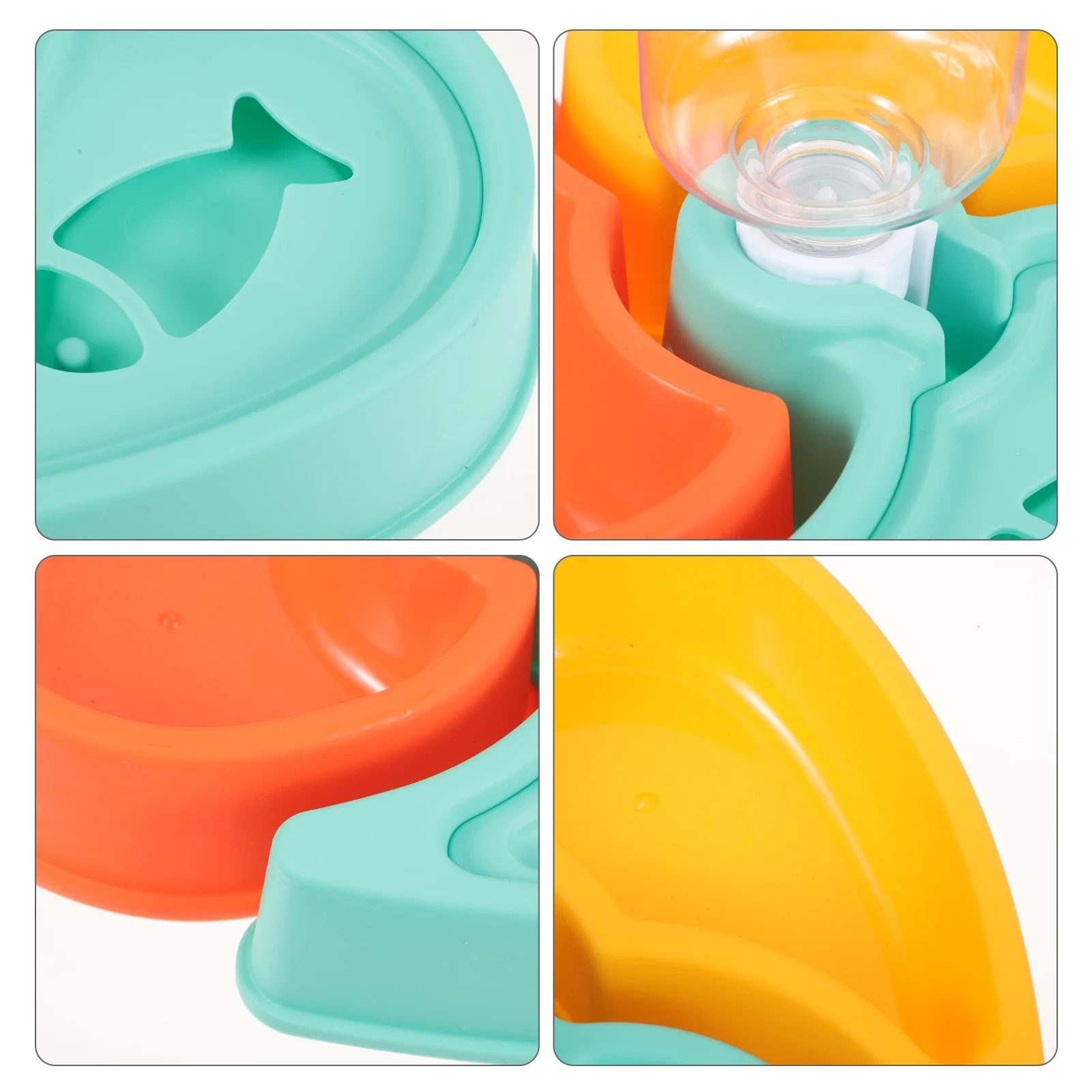 

Pet Bowl Feeder Food and Water Dispenser Automatic Cat Multi-pet Households Bowls Feeding Plastic