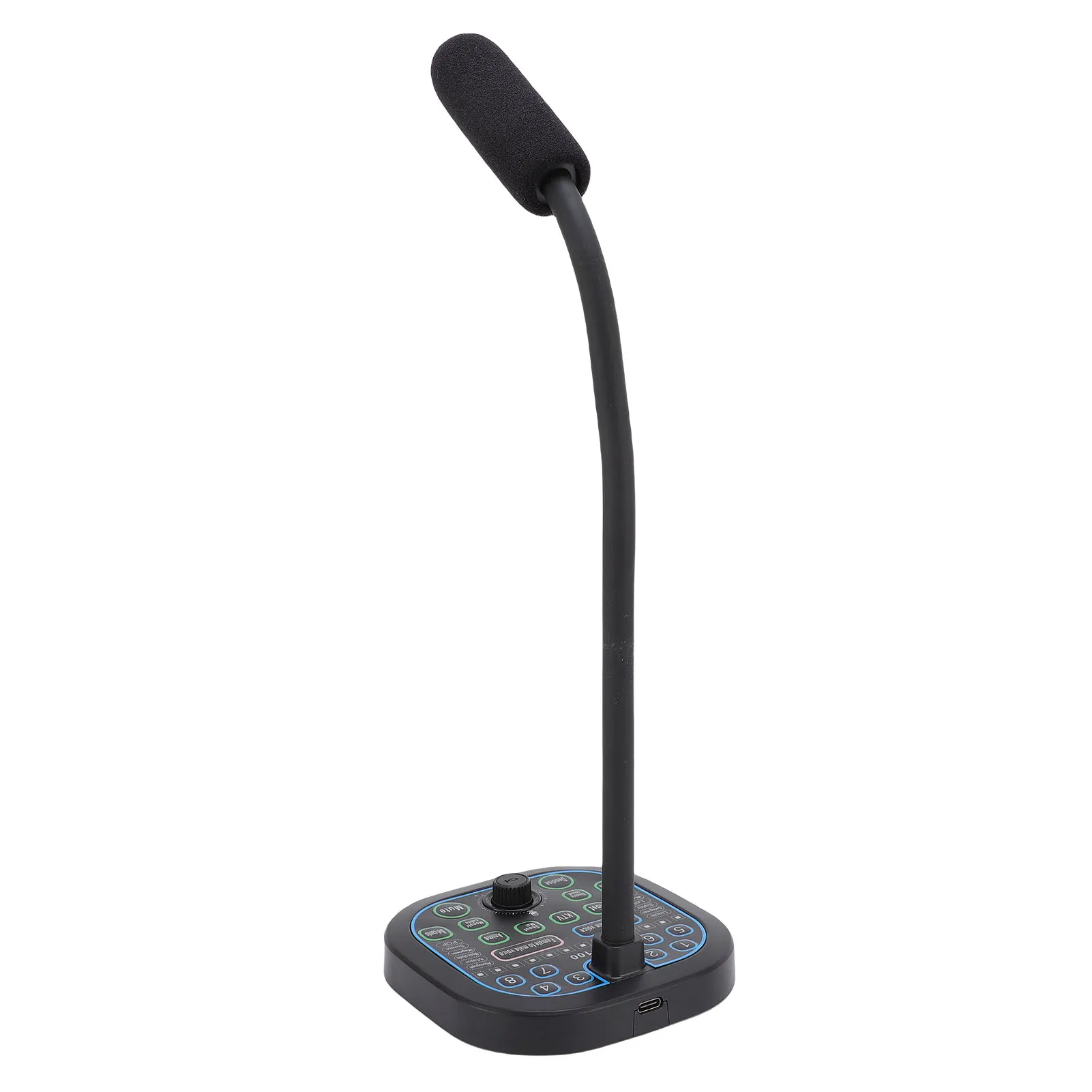 Handheld Microphone Voice Changer 16 Sound Effects Voice Changer Disguiser for Game Recording Phone Computer PC Laptop