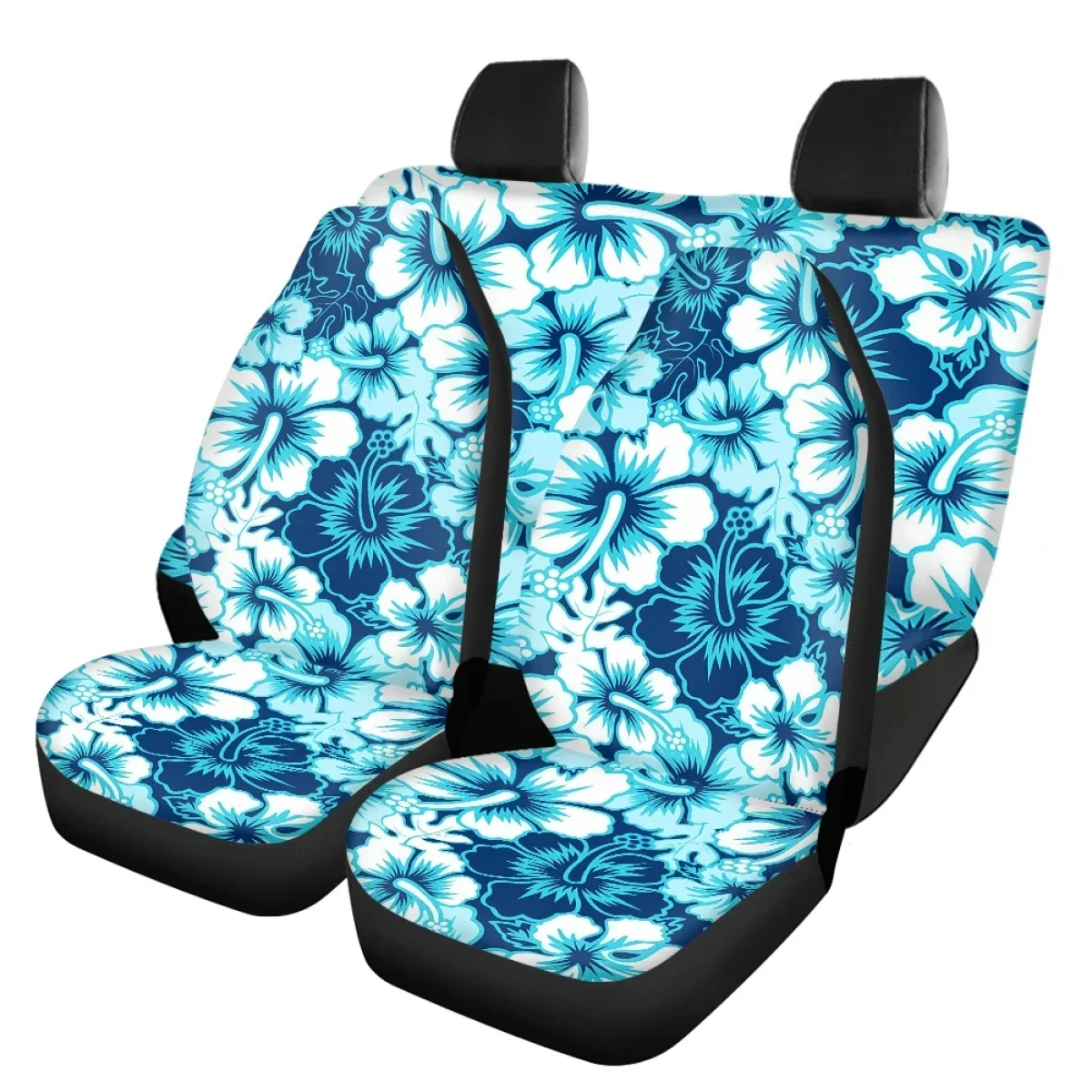 

Polynesian Tropical Hibiscus Universal Car Front Back Seat Covers for Women Comfortable Auto Interior Accessories Seat Protector