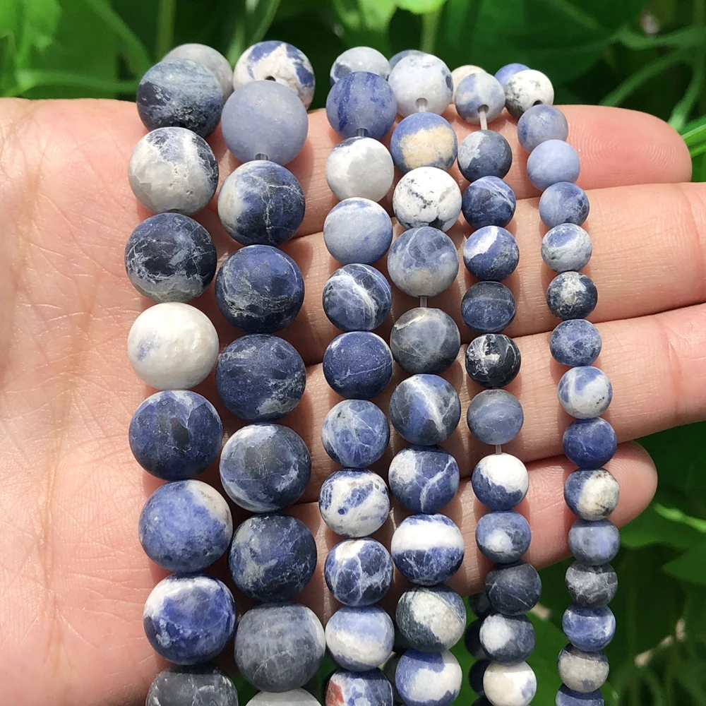 Natural Stone Matte Amazonite Round Beads for Jewelry Making