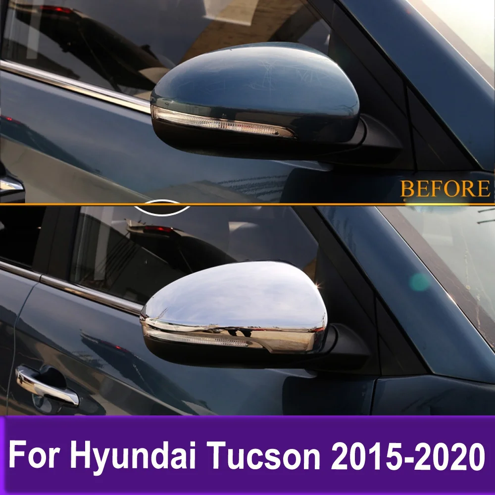 

Car Exterior Accessories Chrome Rearview Mirror Cover Frame Trim Protective For Hyundai Tucson 2015 2016 2017 2018 2019 2020
