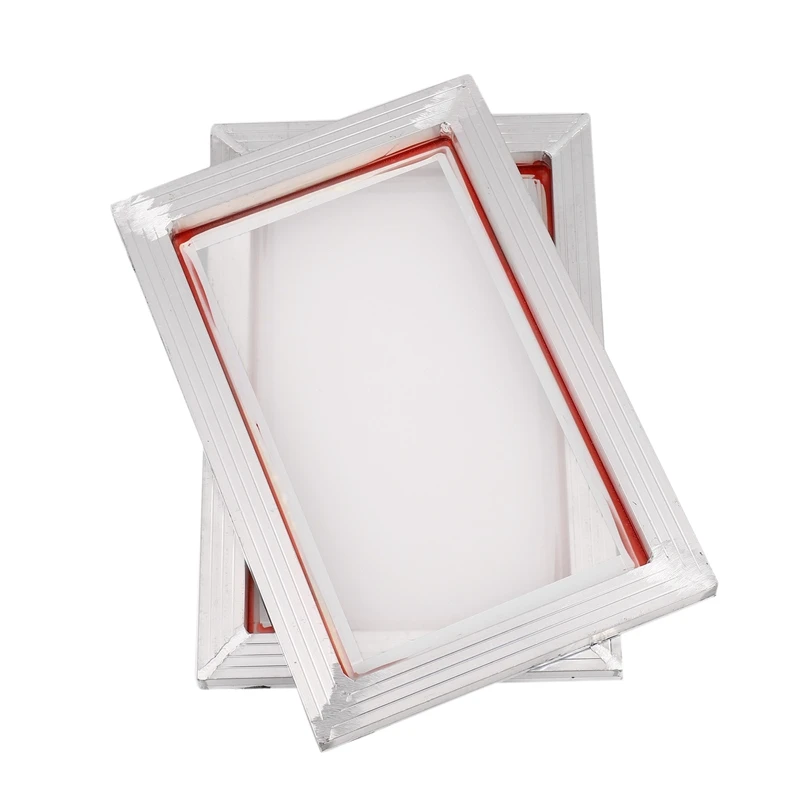 Hot 4Pcs A4 Screen Printing Aluminum Frame Stretched 120T Silk Screen Polyester Screen For Printed Circuit Board
