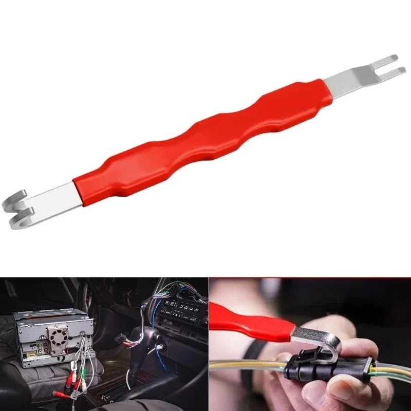 Car Electrical Connector Removal Tool, Non-slip Electrical Terminal Connector Separator, Metal Automotive Disassembly Tool