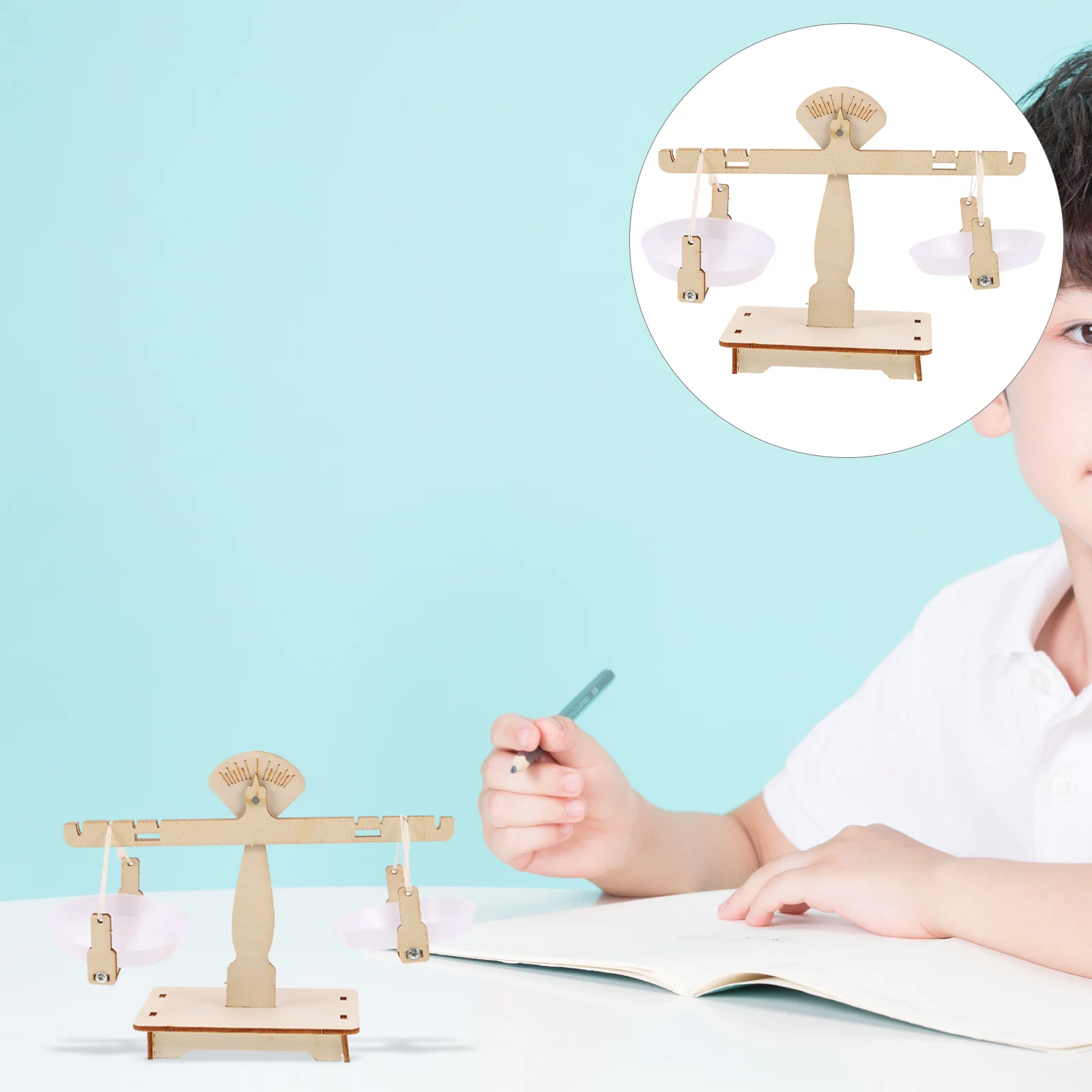 

1 set 1 Set Wooden Balance Scale Diy Kids Science Project Educational Assembly Stem Activity Kit For Children Hands-On Learning