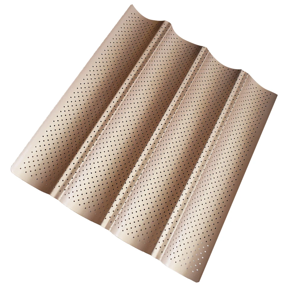 

Baguette Tray Mold Oven Heat-Resistant Baking Sheet Heat Pad Resistant Tray Non Stick Reusable Sheet Kitchen Non-Stick Grill