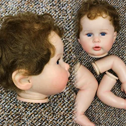 22Inch Unassembled Painted George Kit Reborn With Rooted Hair DIY Kit Parts Soft Touch Lifelike Real Reborn Toddler Doll