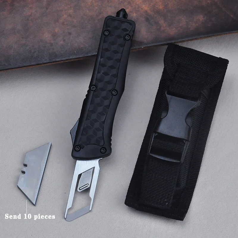 Kunstmesser, Multifunktionsmesser. Hochwertige Geschenkbox-Verpackung, mit 10 Klingen und einer Nylon-Messerhülle als Geschenk. – Detail 11