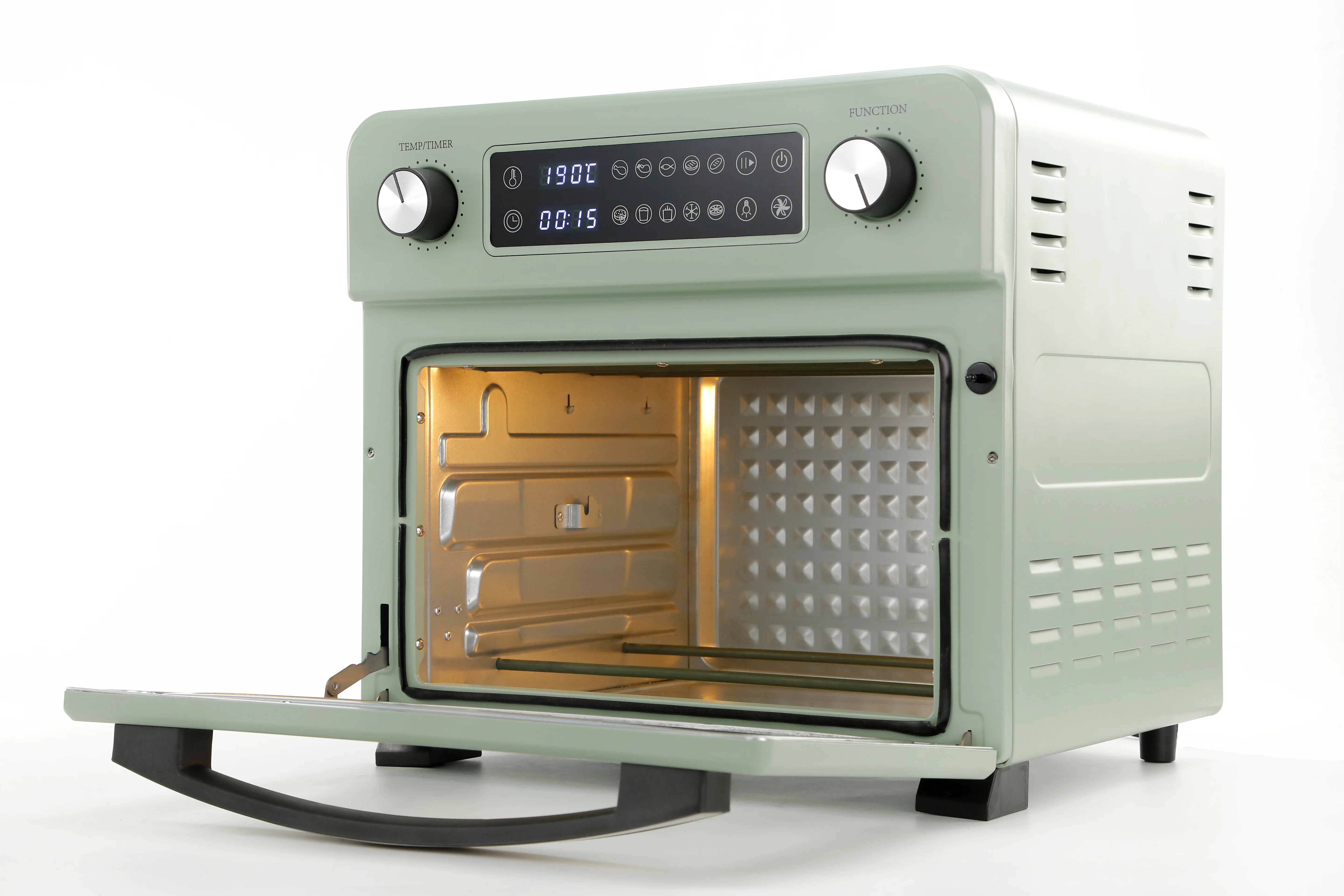 26L الفولاذ المقاوم للصدأ متعدد الألوان الرقمية فرن خبز كهربي مع المشواة الحراري