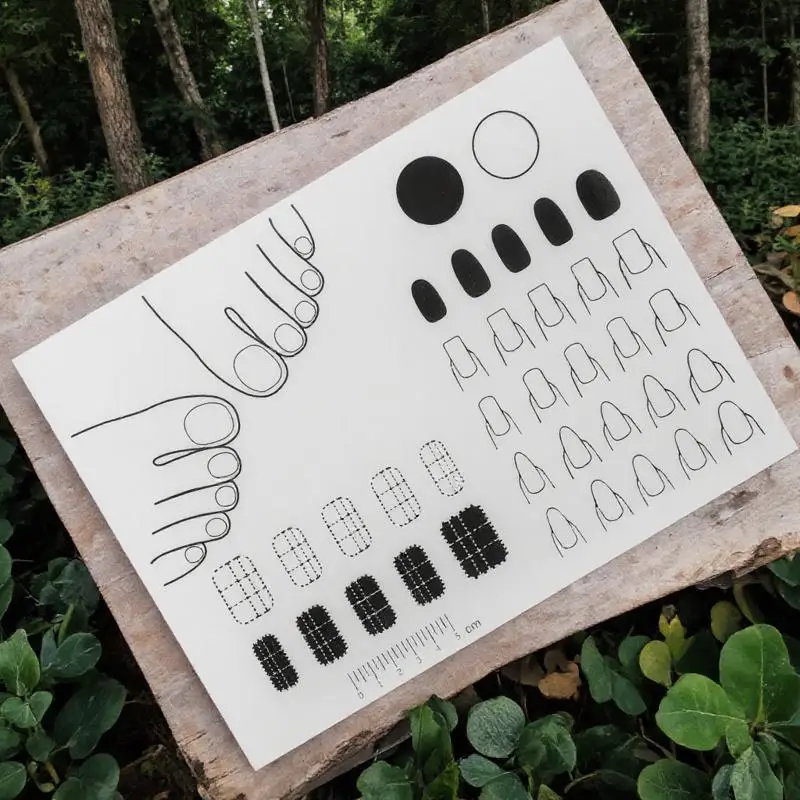 شفافة مسمار الفن ختم حصيرة B نوع سيليكون ختم لوحة البولندية ممارسة الوسادة ملصق مائي دليل مانيكير الجدول حامي