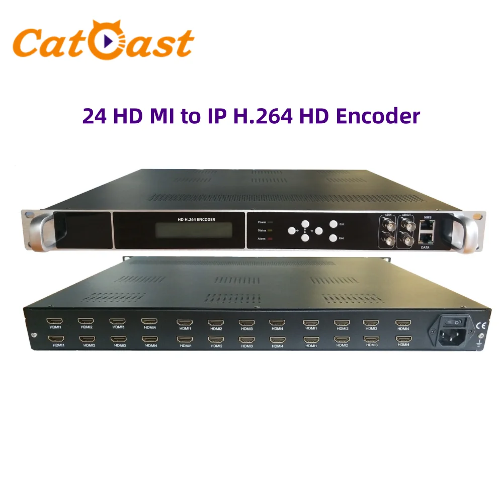 24 channels HD MI to IP Encoder H.264 Encoder Cable TV Signal Conversion Internet TV System Front-End Equipment