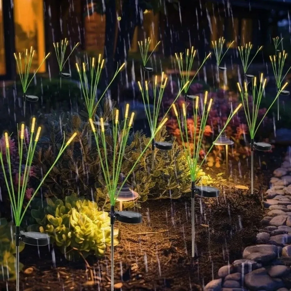 Solar Firework Garden Lights Outdoor Waterproof LED Landscape Stake Lights for Lawn Yard Pathway Decor