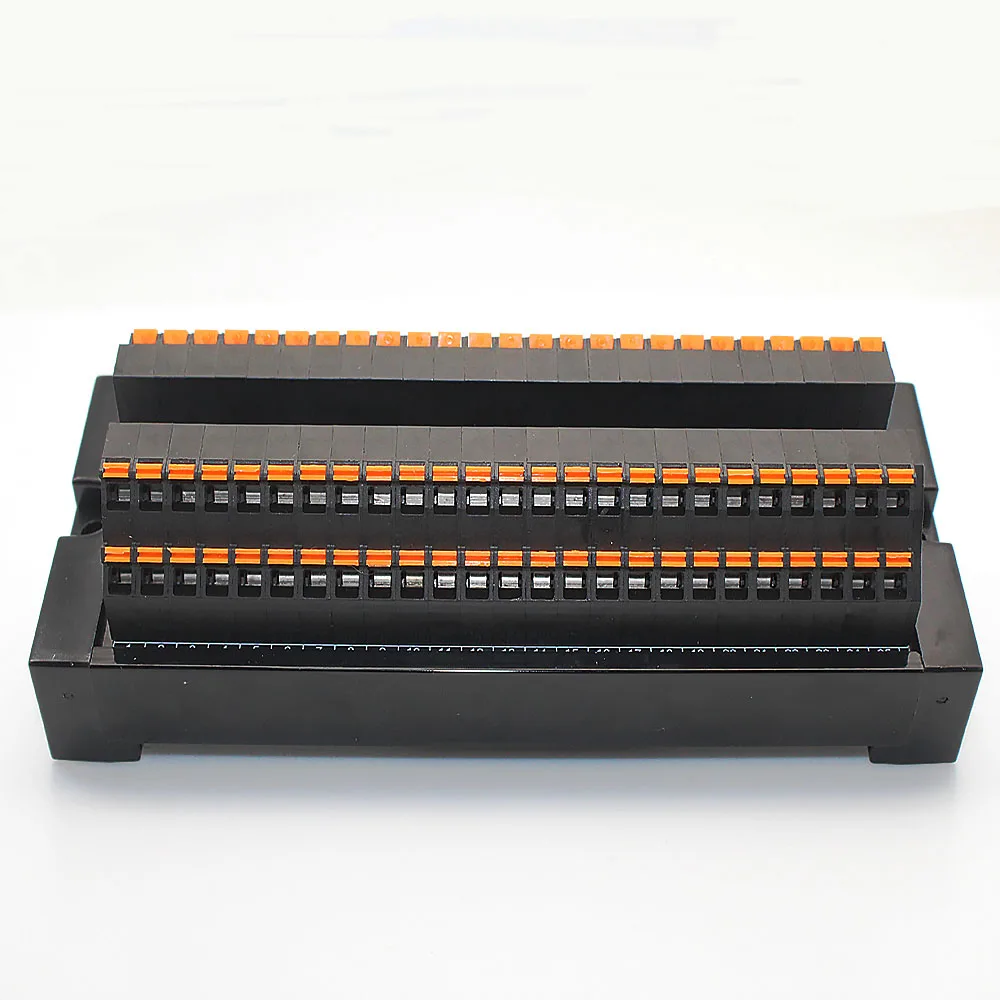 DIN Rail Mount 50 Position 24A/400V Quick Spring Terminal Block Distribution Module