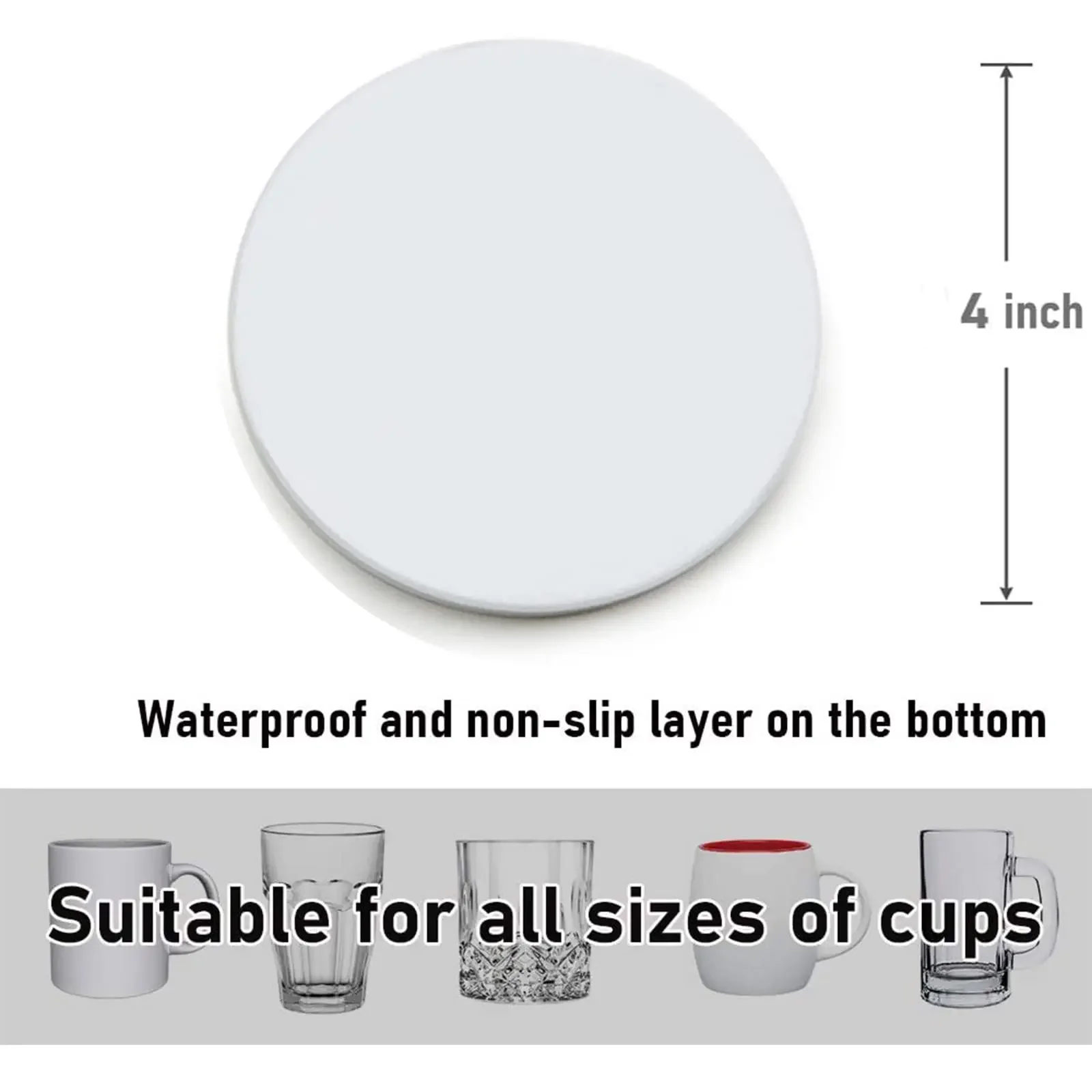 Personalized Coasters Custom Ceramics Coasters for Drink Add Your Image Text Logo Absorbent Bar Coasters for Cup Home Office