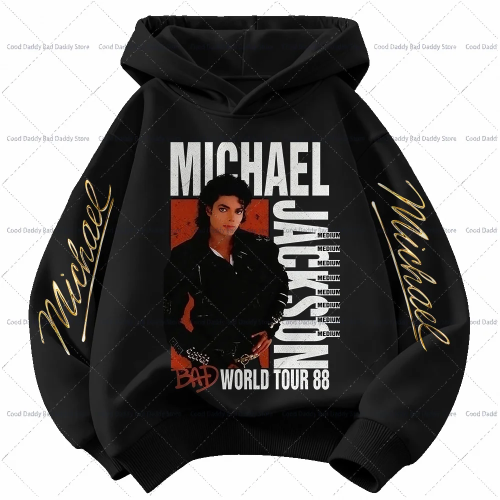 Kinder Langarm-Oberteile Herbstkleidung King of Pop MJ Lässige Hoodies Michael Jackson Mode Kapuzenpullover Geburtstagsgeschenke – Detail 7