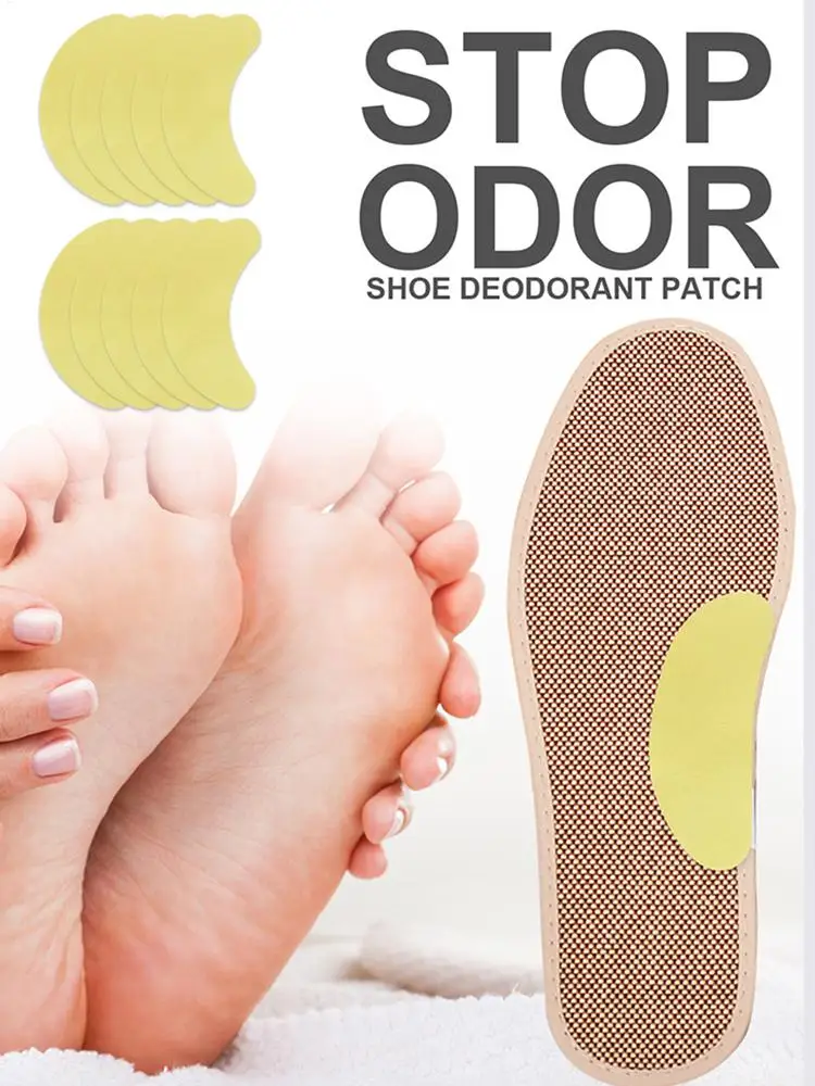Nuevo 10 Uds parches desodorantes para pies para zapatos pegatinas de eliminación de olores de zapatos pegatinas de plantilla calmante para pies producto para el cuidado de los pies para quitar