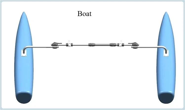 Stainless Steel Adjustable Connecting Bracket Nylon Fitting Accessory Only Tube Excluding Stabilizer Float Buoy For Kayak Canoe