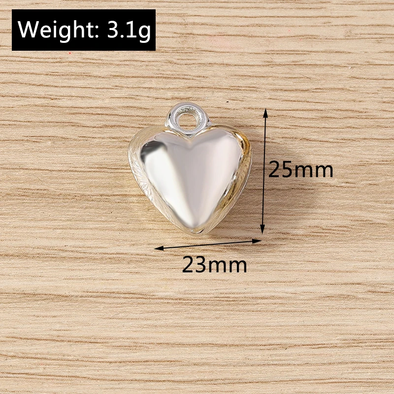 10 stücke niedlichen ccb Kunststoff Liebe Herz Charms Anhänger für Schmuck machen Tropfen Ohrringe Halsketten Armbänder DIY Handwerk liefert – Detail 11