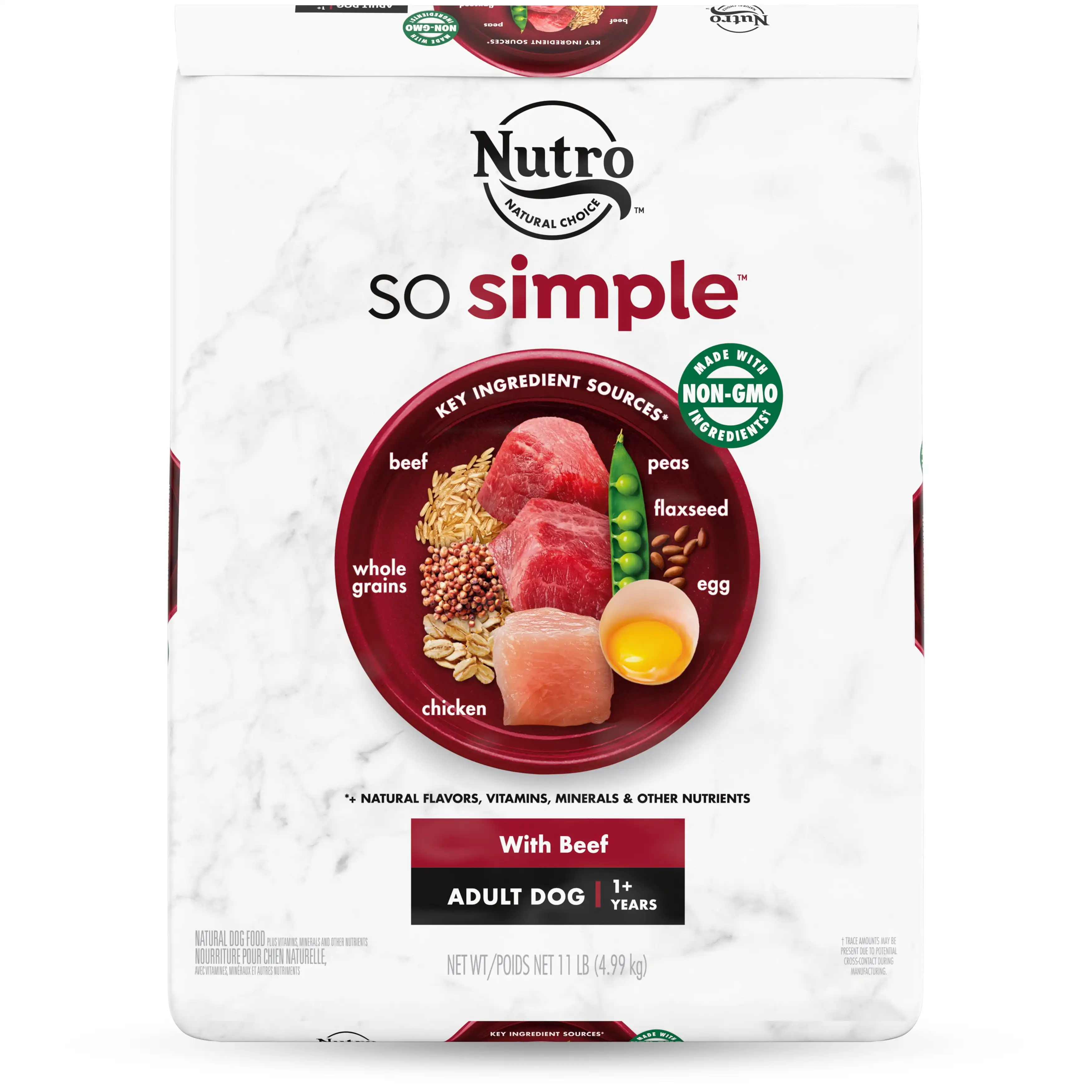 

Nutro So Simple с говядиной корм для взрослых собак, 11 фунтов.