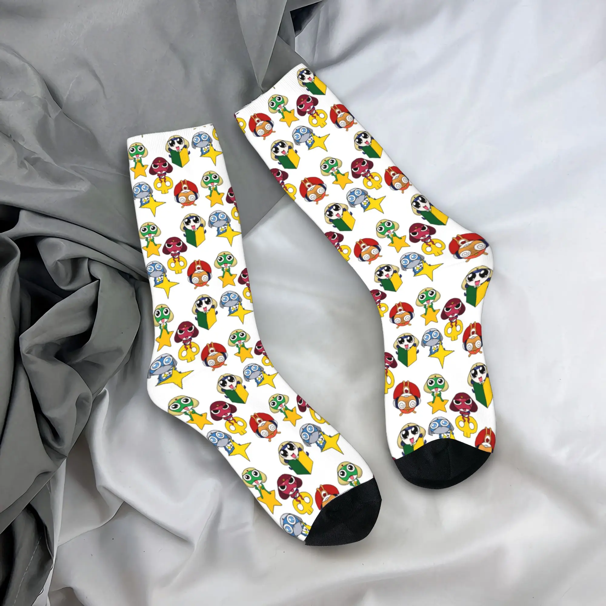 Happy Funny Male Men Socks Harajuku Sgt Frog Keroros Anime Sock Polyester  Graphic Women's Sock Spring Summer Autumn Winter
