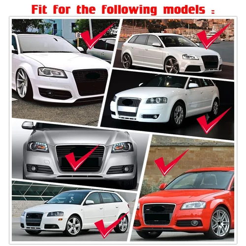 Imagen 2 del producto Cubierta de lente de faro delantero de coche para Audi A3 8P s-line S3 RS3 facelift 2008-2012 8P 0941003 8P 0941004 Carcasa para faros de coche