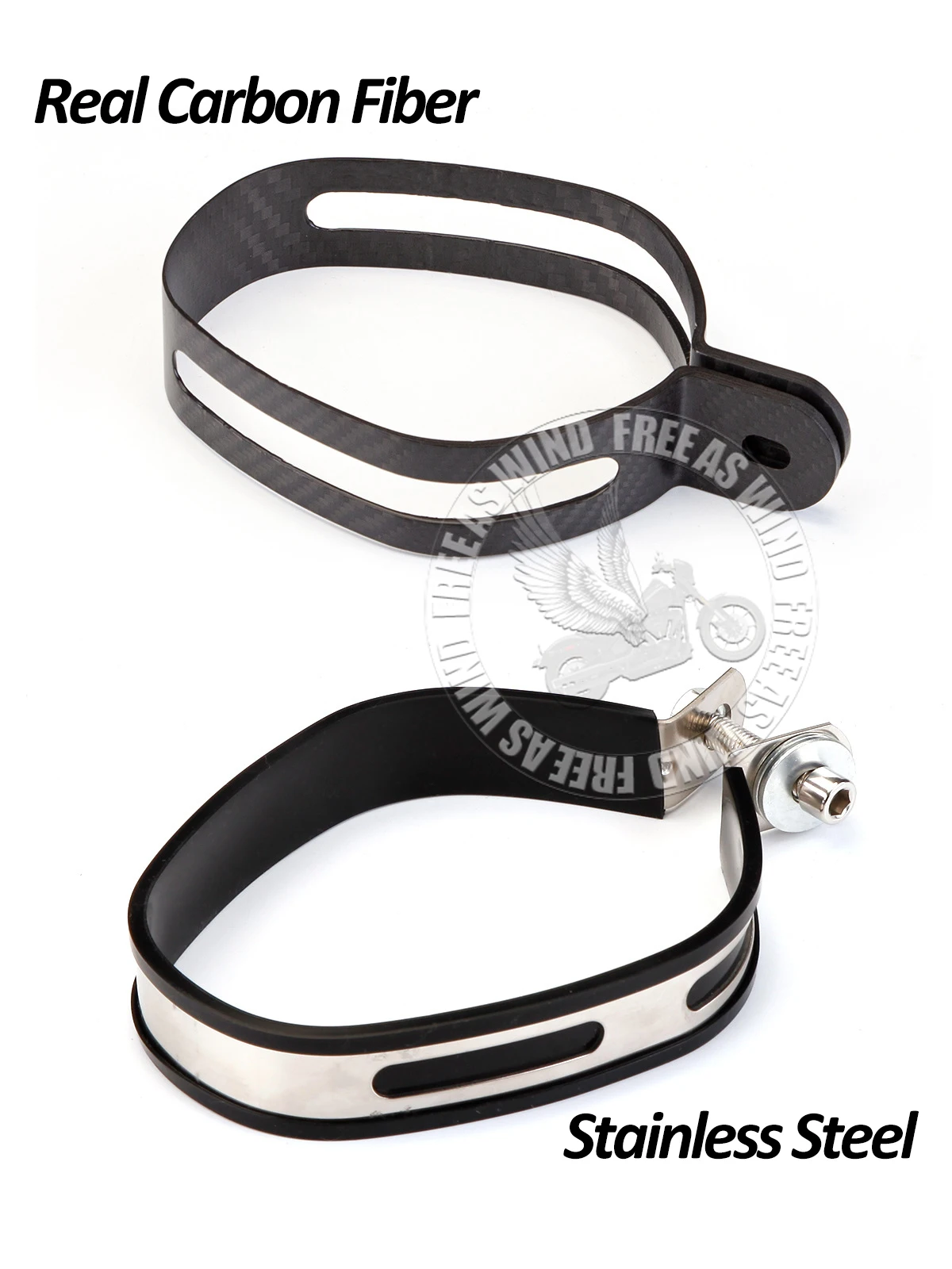 

SC Project Roman Exhaust Tail Pipe Carbon Fiber Muffler Fixed Clamp Stainless Steel Fixed Ring Exhaust Fixing Clip With Bolt＆Nut