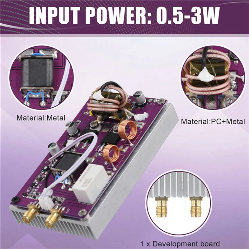 A25P 50W Shortwave Power Amplifier 50W Shortwave Power Amplifier Module With Low-Pass Filter Supporting 2Mhz-30Mhz Frequency Ran
