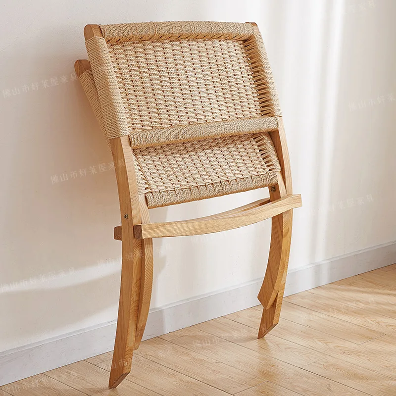 Kursi sofa rotan kayu solid lipat