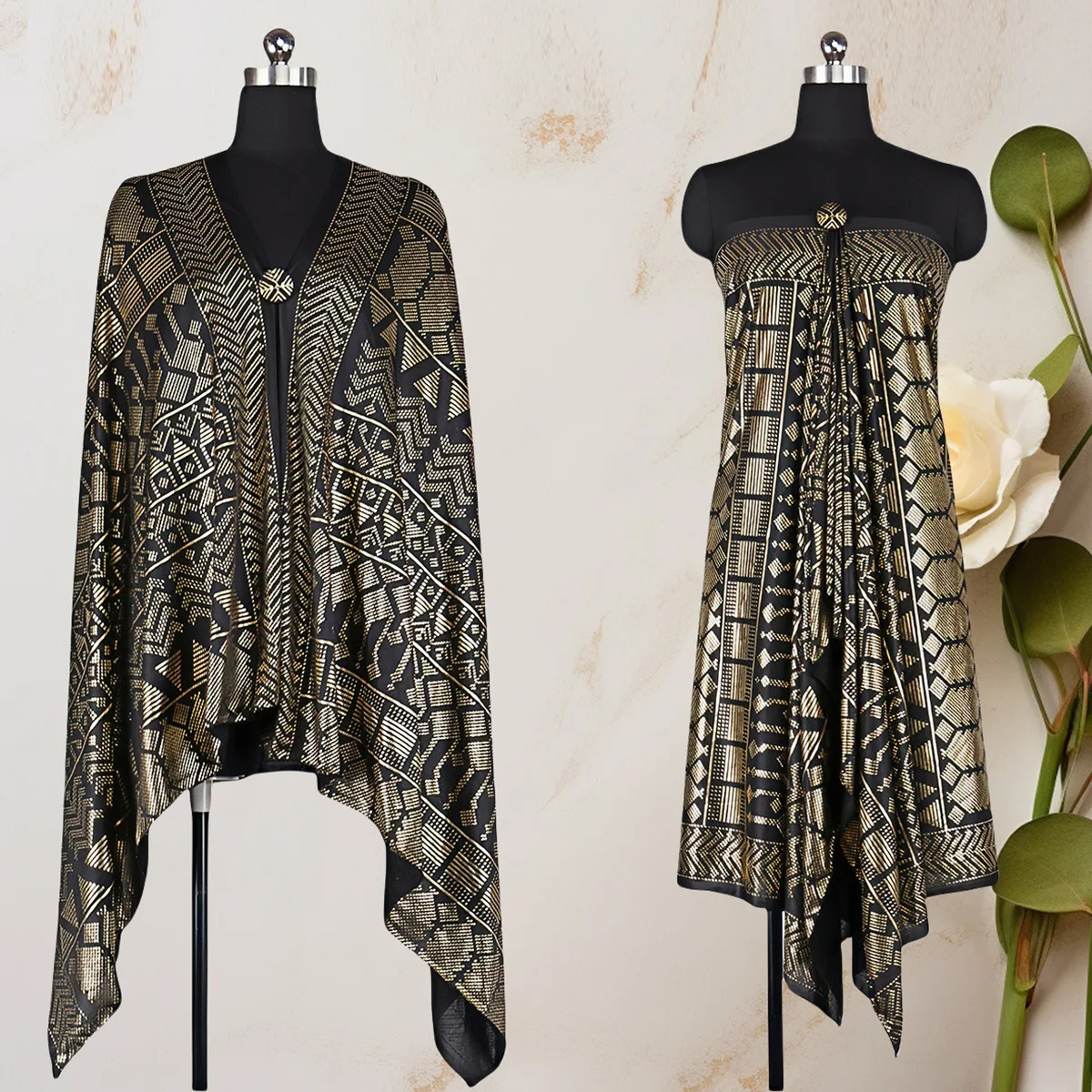 Faionable الذهب Eming السيدات وشاح زر الرجعية تنوعا Sli مادة الحرير موسم الصيف الصينية المنشأ Accory #1