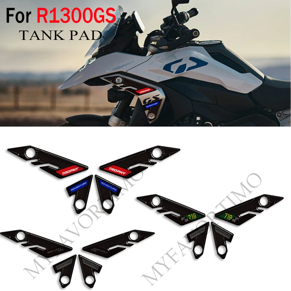 

Tank Pad Gas Fuel Oil Protector Stickers Decals Trophy Triple Black Option 719 ADV Adventure For BMW R1300GS R 1300 GS 1300GS