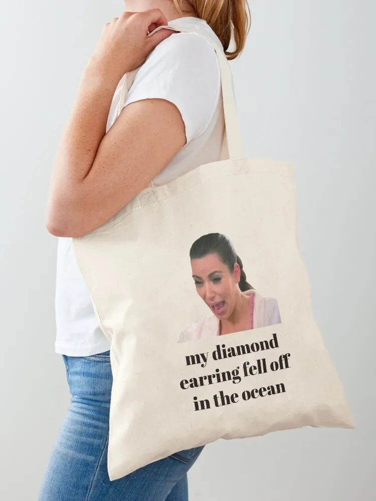 Kim's Earring Tote Bag Custom bag women bag Cloth