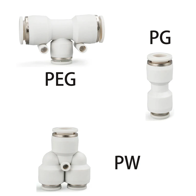 

Air Fitting White Variable Diameter Joint Quick Pneumatic Connector Advanced Push In Joint