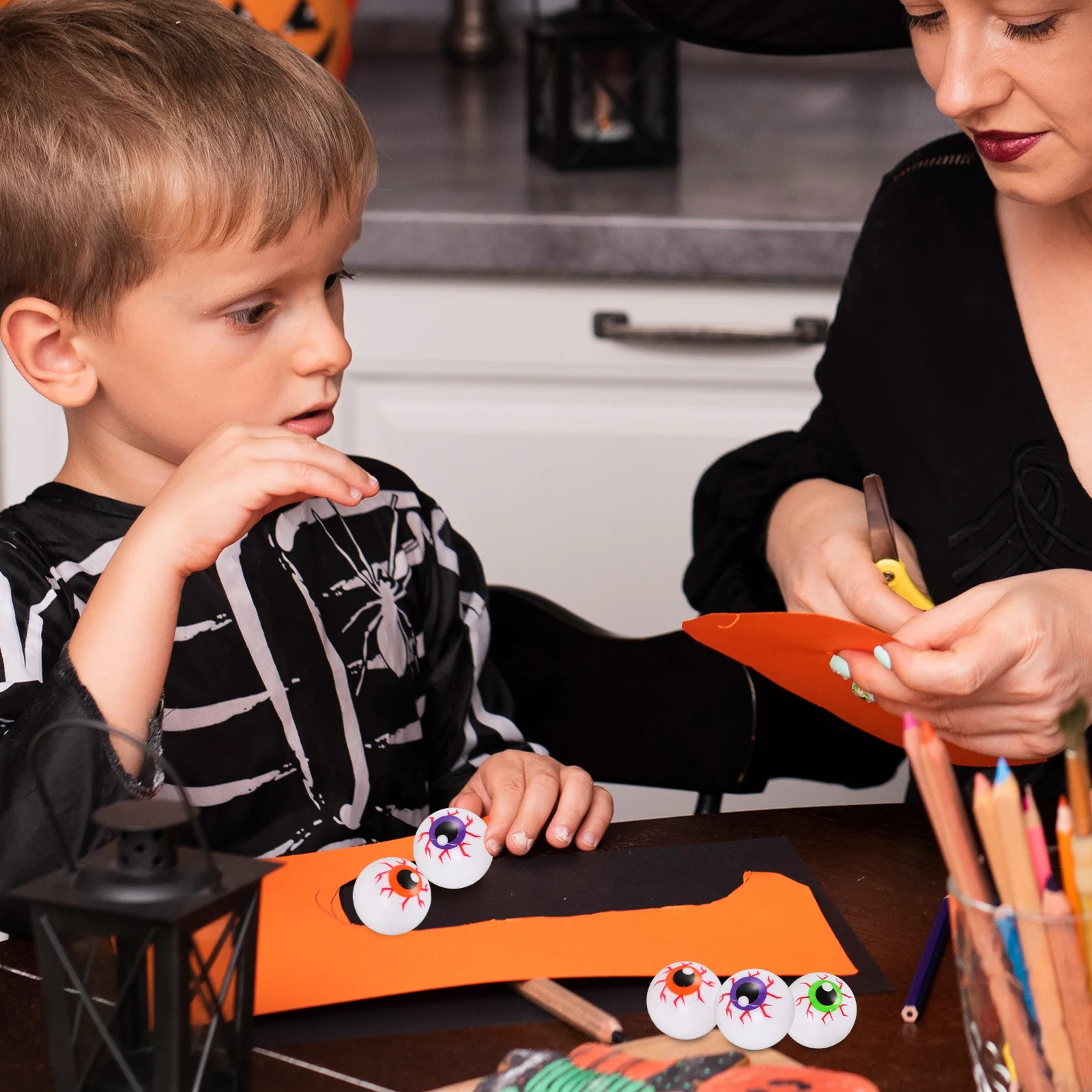 

24pcs Ball Decor Realistic Table Tennis Eyeballs Halloween Party Favors Bouncy Eyeball For Beer Games Zombie Goodie