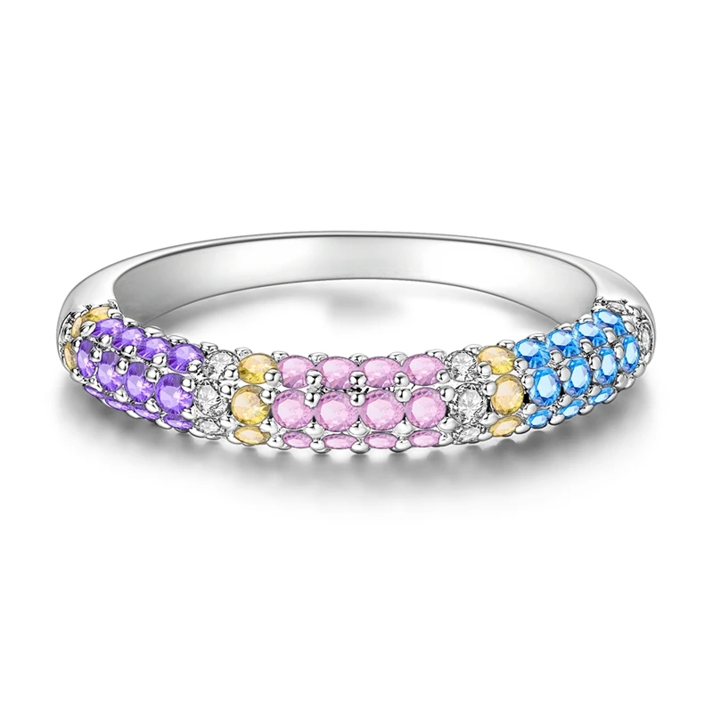 

Original 925 Sterling Silver Colorful Ring For Women Girls Jewelry Birthday Anniversary Gifts