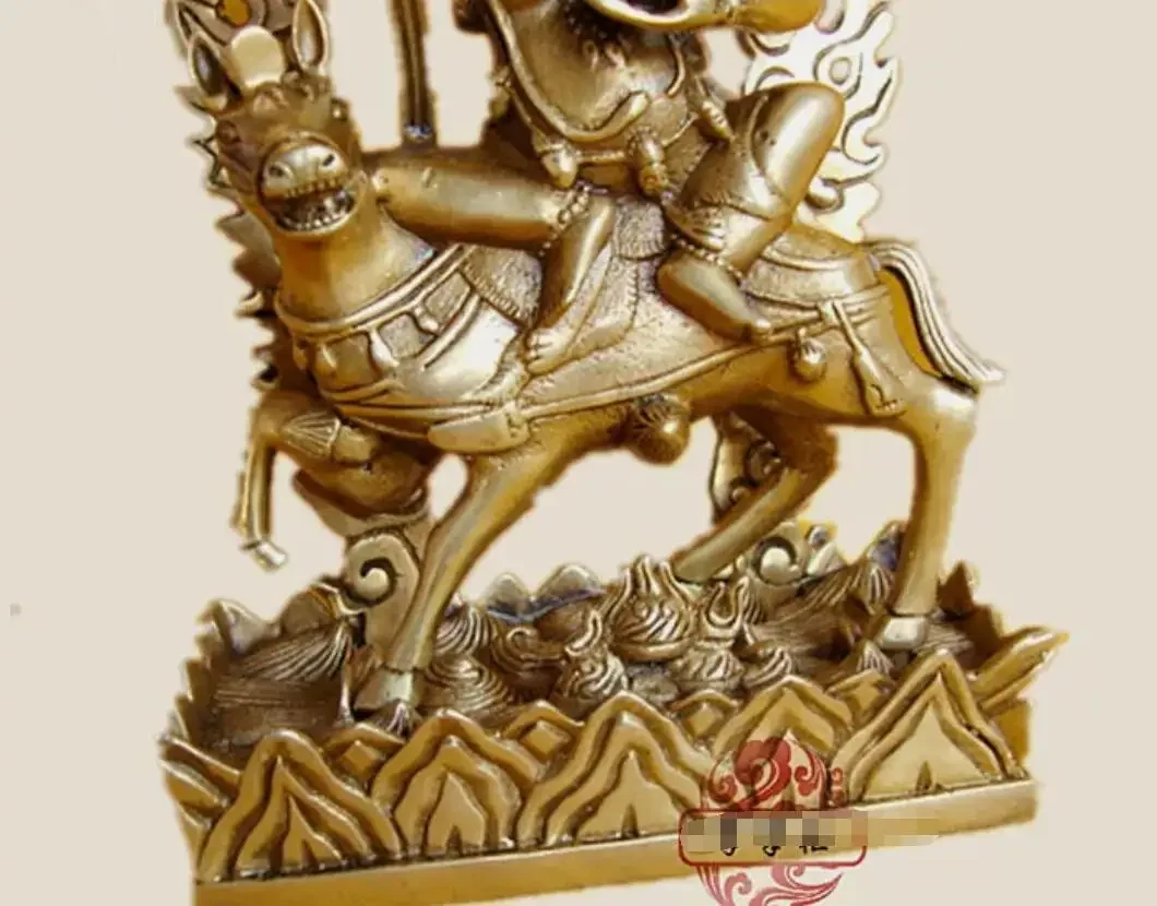 bronze Dorje Shugden buddha statue Vajradhara Auspicious Tianmu Mule guardian