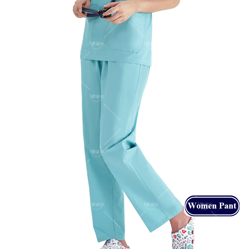 A buon mercato Cargo Scrub Pant tessuto medico donna uomo infermiera popeline pieno elastico coulisse Comfort Petite Basic Pants