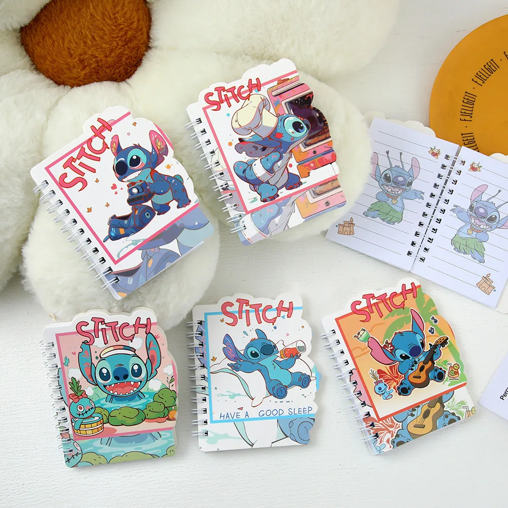 

Cartoon Stitch Notebooks & Journals Disney Cute A7 Binder Student Planner Writing Notepad Stationery School Office Supplies Gift
